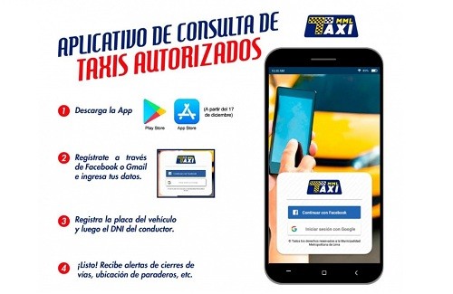 Lima: se lanza aplicativo móvil que informa sobre choferes y vehículos autorizados para taxi
