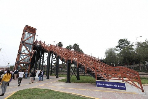 Se inauguró moderno puente mirador con ascensor inclusivo en el Parque de La Muralla