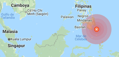 Sábado telúrico en Filipinas: un fuerte terremoto submarino es seguido horas más tarde de réplicas