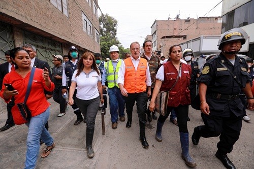 San Juan de Lurigancho: alcalde de Lima, Jorge Muñoz, inspeccionó la zona afectada tras aniego