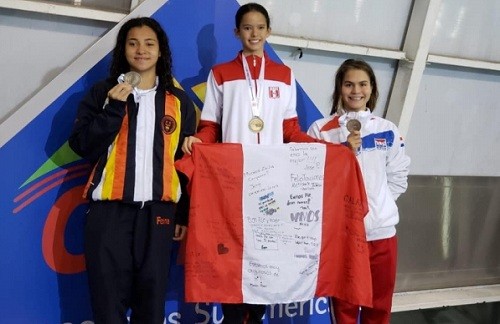 Alexia Sotomayor de 12 años bate récord absoluto en natación