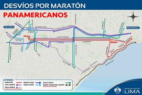 Plan de desvío por maratón de los Juegos Panamericanos 2019 Plan de desvío por maratón de los Juegos Panamericanos 2019