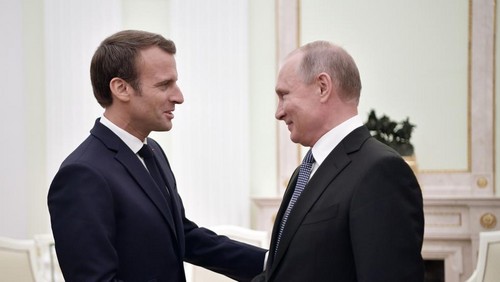 Ucrania ocupa un lugar destacado en la agenda mientras Macron recibe a Putin en Francia