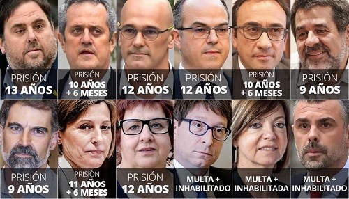 España: La Corte Suprema condeno a políticos catalanes por el impulso de independencia