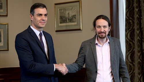 Los socialistas gobernantes de España llegan a un acuerdo de coalición con Unidos Podemos