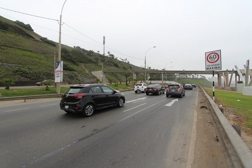 Reducen velocidad en la Costa Verde para prevenir accidentes