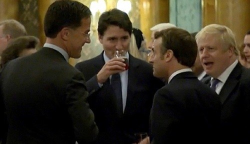 Trudeau, Johnson, Macron parecen estar burlándose de Trump en un video de la cumbre de la OTAN