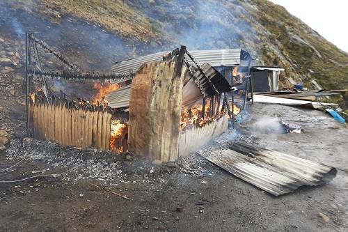 Destruyen campamento minero ilegal al interior del Parque Nacional Huascarán