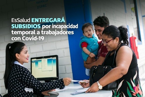 EsSalud entregará subsidios por incapacidad temporal a trabajadores con Covid-19