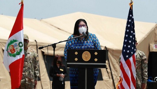 Ministra de Defensa valora el papel de las Fuerzas Armadas e Indeci en la primera línea frente al Covid-19