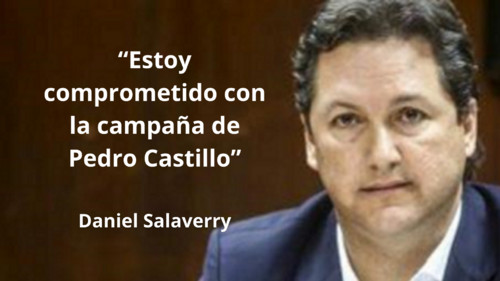 Daniel Salaverry: 'Soy militante de Somos Perú y ahora estoy comprometido con la campaña de Pedro Castillo'