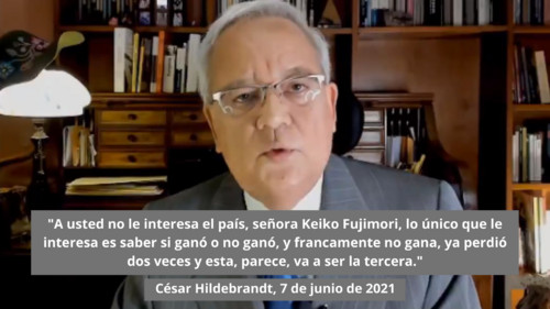 César Hildebrandt: 'Al hablar de indicios de fraude, Keiko Fujimori sabe que está perdida'