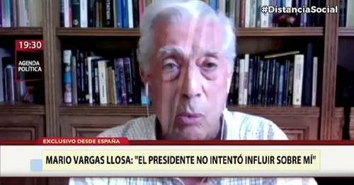 Mario Vargas Llosa: '(Presidente Sagasti) no intentó influir sobre mí en absoluto para que yo pidiera a la señora Keiko Fujimori que acepte el resultado electoral'