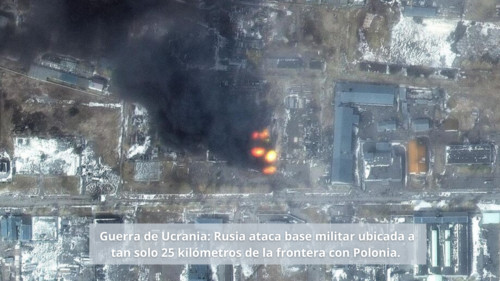 Rusia lanza ataque a una base militar de Ucrania: a tan solo 25 kilómetros de Polonia