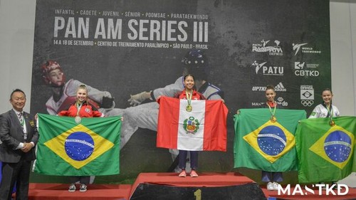 Perú logra 15 medallas en el Panam Serie III de Taekwondo en Brasil