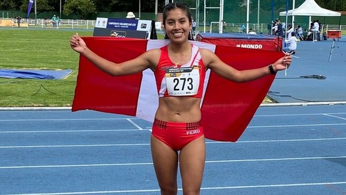 Atleta Anita Poma ganó la medalla de oro en el Sudamericano U20
