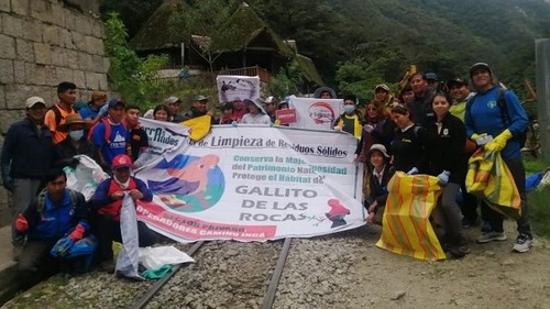 Más de 150 voluntarios se unen a campaña de limpieza para salvaguardar hábitat de gallito de las rocas en Santuario Histórico de Machupicchu