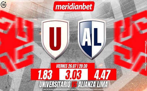 Universitario vs Alianza Lima: ¡Apuesta y gana MÁS con las cuotas de Meridianbet!