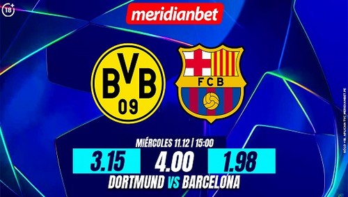Dortmund vs Barcelona: ¡Apuesta y gana más con las cuotas de Meridianbet!