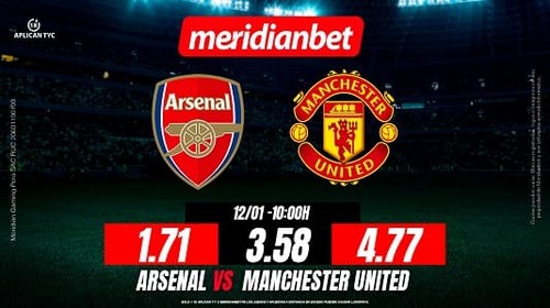 Arsenal vs Manchester United: ¡Apuesta y gana más con las cuotas de Meridianbet!