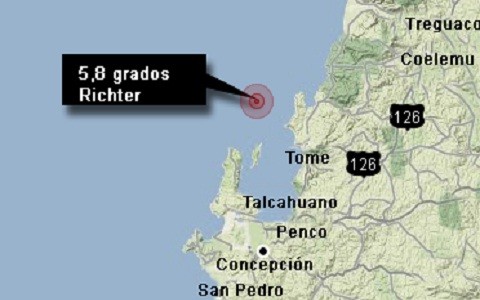 Chile es remecido por sismo de 5,8 grados