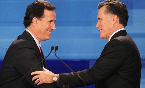 Romney y Santorum intercambian acusaciones durante debate