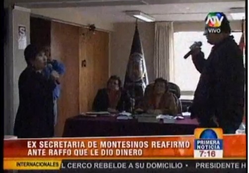 Video: Carlos Raffo confrontó a la ex secretaria de Vladimiro Montesinos