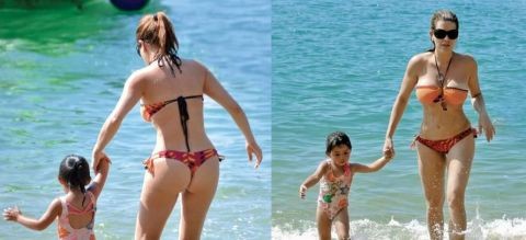 Alicia Machado luce cuerpazo en playa