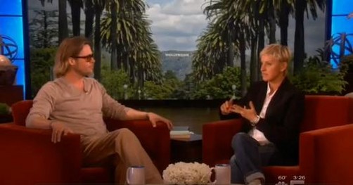 Brad Pitt invitado en el show de Ellen Degeneres (video)