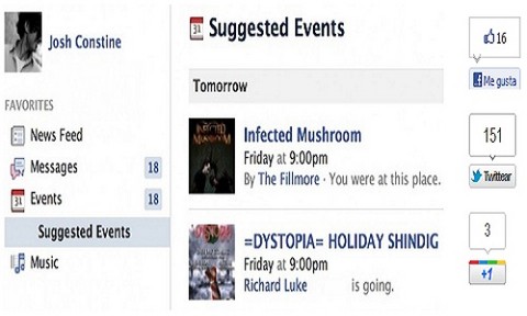 Suggested Events, el nuevo servicio de sucesos de Facebook