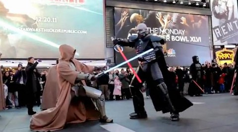 Star Wars: Jedis y Siths se enfrentaron en Nueva York