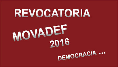 Movadef, 2016 y la revocatoria: Honremos la democracia
