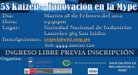 SNI organiza seminario 'Programa 5S -- Kaizen y la innovación en las pymes'