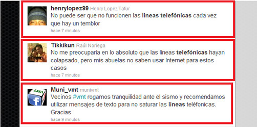 Denuncian el colapso de las líneas telefónica través de Twitter tras el sismo