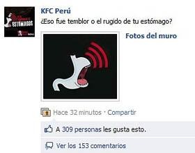 KFC Perú publicó peculiar publicidad en Facebook