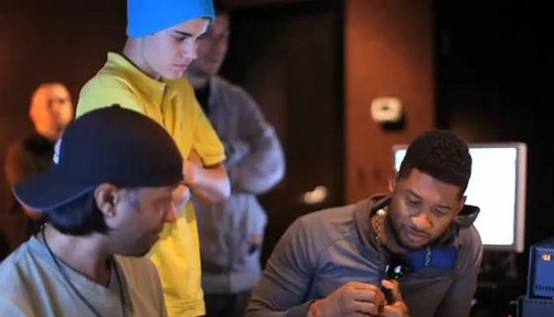 Justin Bieber y Usher graban de 'The Christmas song' (video)