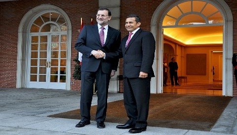 Ollanta Humala se reunió con el presidente español Mariano Rajoy