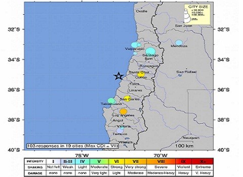 Terremoto en Chile alcanzó a la Argentina