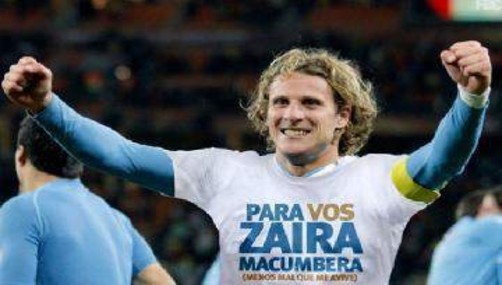 Goles de Diego Forlán son burla para Zaira Nara