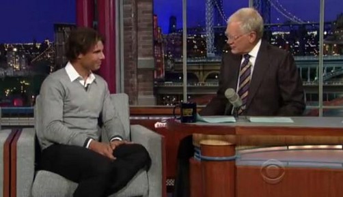 Rafa Nadal visita a David Letterman (video)