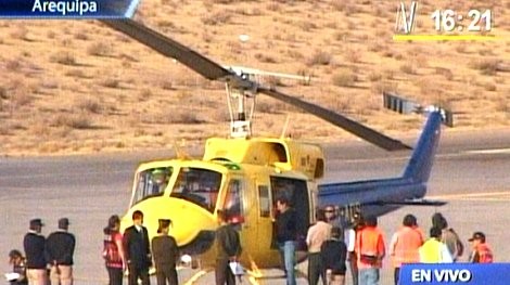 Helicóptero chileno aterrizó en Arequipa por error