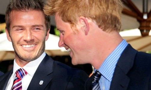 David Beckham visita al príncipe Harry en Beverly Hills