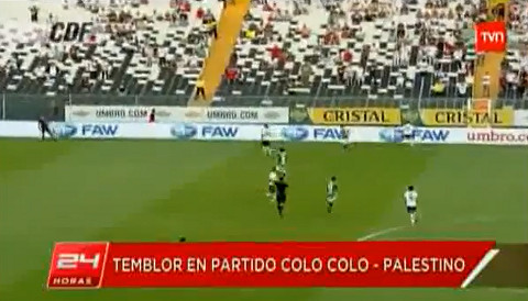 Chile: Colo Colo y Palestino continúan con el partido a pesar del terremoto