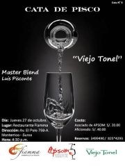 Cata de pisco hoy en el Restaurante Fiamma