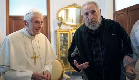 Fidel Castro se reunió durante media hora con Benedicto XVI
