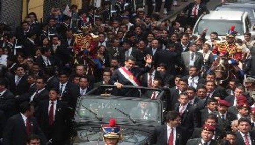 Presidente Humala llegó al Palacio de Gobierno