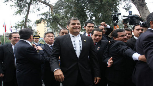 Banda de música presidencial ofreció temas ecuatorianos a presidente Correa