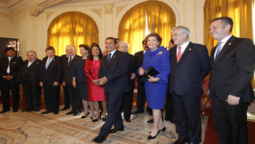 Humala recibió el saludo protocolar de autoridades