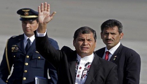 Presidente ecuatoriano Rafael Correa llegó a Lambayeque para encuentro presidencial y Gabinete Binacional