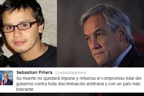 Presidente Piñera condena el asesinato de Daniel Zamudio